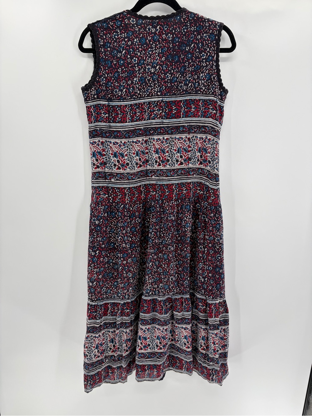Bell by Alicia bell bohemian tassel festival cotton mixed print dress maxi sz xs - Picture 6 of 14
